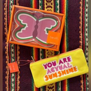 Ban.do Butterfly Trinket Tray and Yellow Pouch